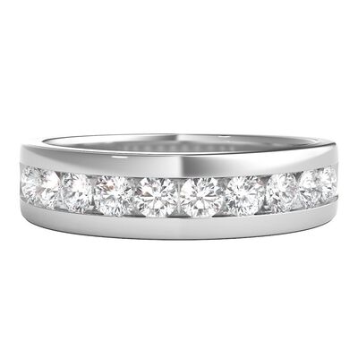 Men's Diamond Band in 14K White Gold