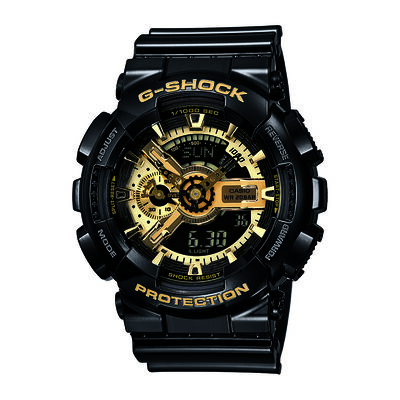 Analog-Digital Men’s Watch in Black Resin