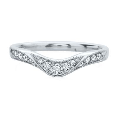 1/7 ct. tw. Diamond Contour Band in 14K Gold