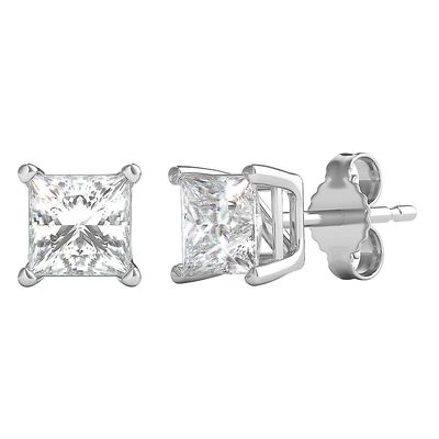 Prima Diamond 4-Prong Stud Earrings in 14K Gold