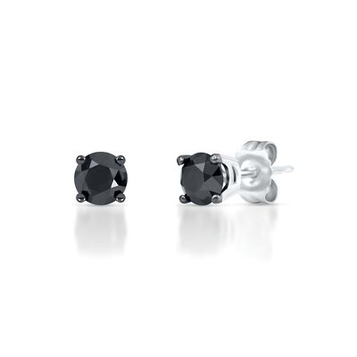 Black Diamond Stud Earrings