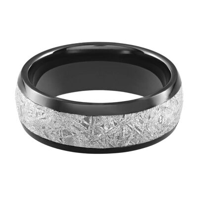 Men's Band in Zirconium & Meteorite, 8MM