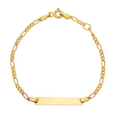 Children's ID Bracelet in 14K Yellow Gold