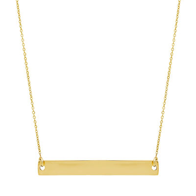 Bar Necklace in 14K Yellow Gold