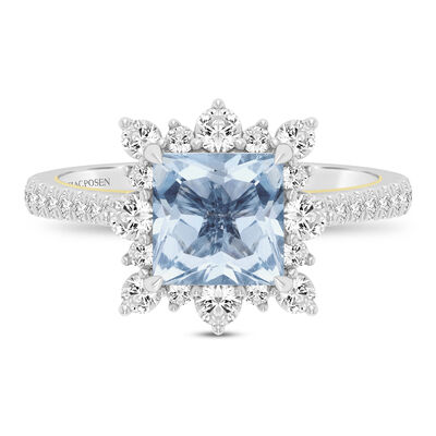 Kate Aquamarine & Diamond Engagement Ring in 14K Gold (3/4 ct. tw.)