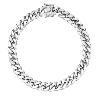 Men's Miami Cuban Bracelet in Sterling Silver