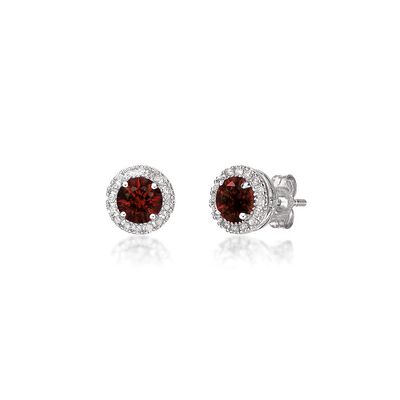 Diamond Earrings in Sterling Silver