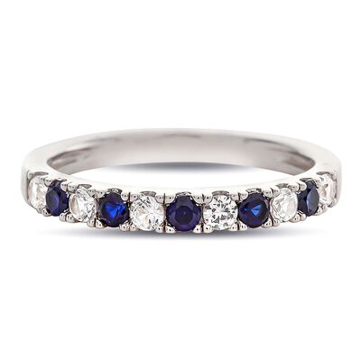 Gemstone & 1/4 ct. tw. Diamond Band in 10K Gold