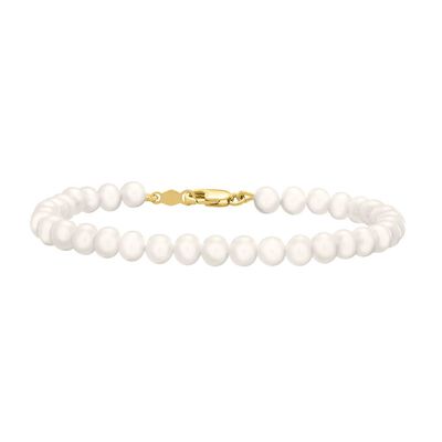 Children's Pearl Bracelet in 14K Yellow Gold