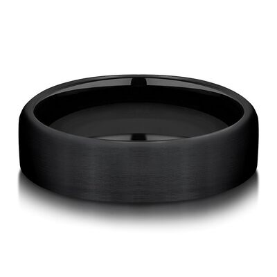 Men's Band in Black Titanium, 6.5 MM