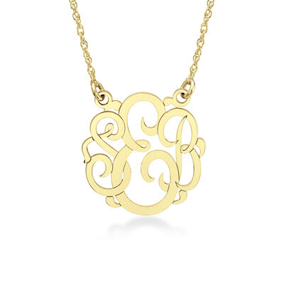 script monogram necklace