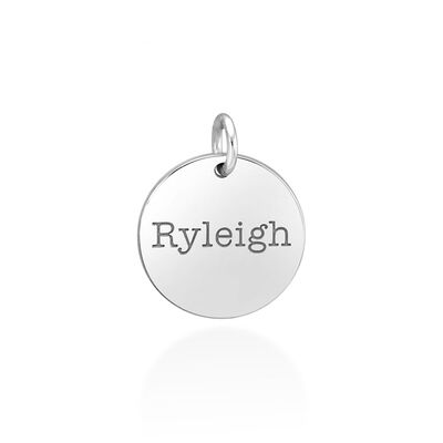 engravable type font disc pendant