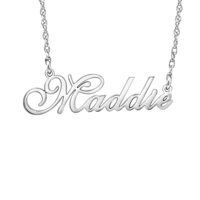 personalized script nameplate necklace