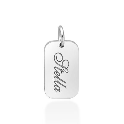 engravable script tag pendant