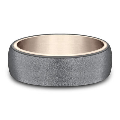 Men's Band in Tantalum & 14K Rose Gold