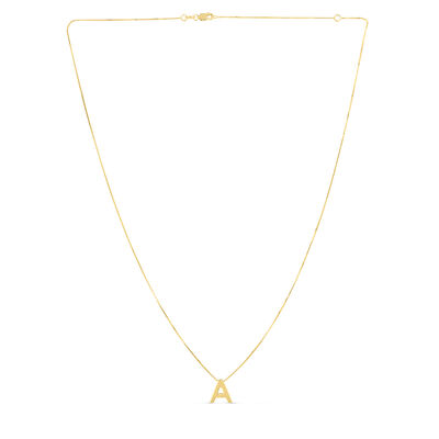 Initial Necklace in 14K Yellow Gold