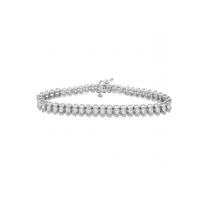 Diamond Tennis Bracelet with Half-Bezel Setting (2 ct. tw.)