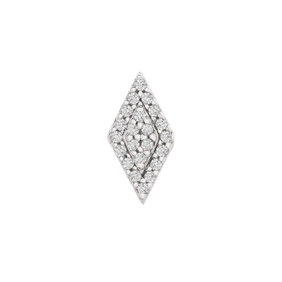 Diamond Single Stud Earring in 10K White Gold