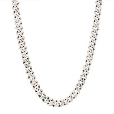 Diamond-Cut Miami Cuban Chain in 14K Yellow Gold, 22