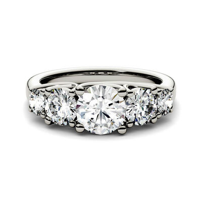 Five-Stone Moissanite Ring in 14K White Gold (2 1/3 ct. dew)