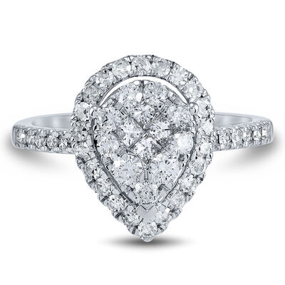 1 ct. tw. Diamond Engagement Ring in 10K White Gold