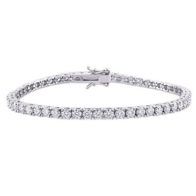 Moissanite Tennis Bracelet in Sterling Silver (5 5/8 ct. dew)