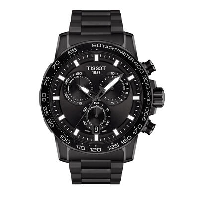 Black Supersport Chronograph Men's Watch with Black Stainless Steel Bracelet