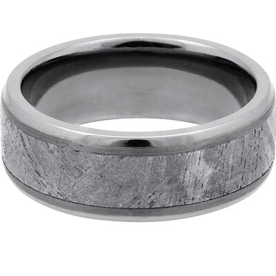 Men’s Meteorite Wedding Band in Tantalum, 8mm