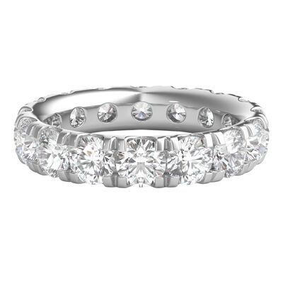 Lab Grown Diamond Wedding Band with Eternity Setting 