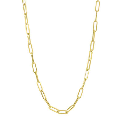 Paperclip Chain Necklace in 14K Yellow Gold, 3.15mm, 18