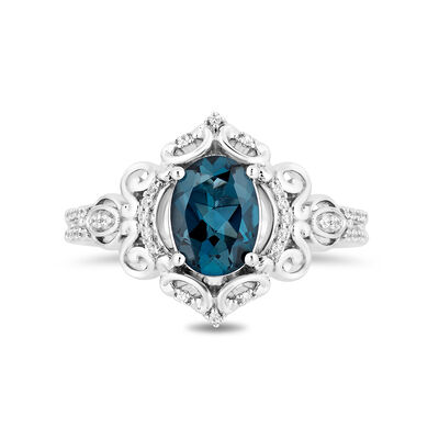 Diamond & London Blue Topaz 