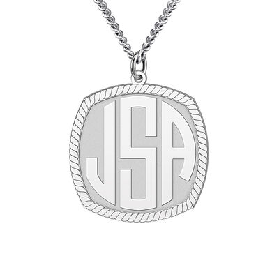 Custom Block Letter Monogram Necklace