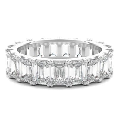 Lab Grown Emerald-Cut Diamond Eternity Band