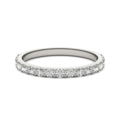 Lab-Created Moissanite Band in 14K Gold