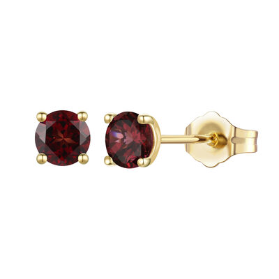 Birthstone Stud Earrings in 14K Gold