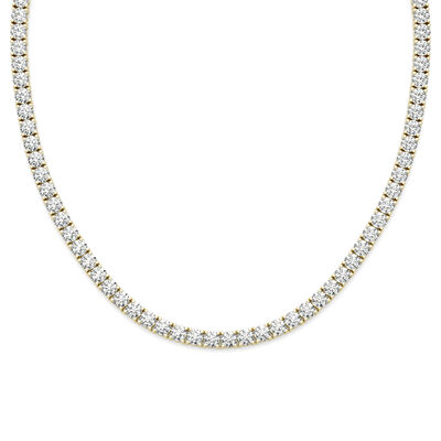 Lab-Created Moissanite Tennis Necklace in 14K White Gold (20 1/2 ct. dew)