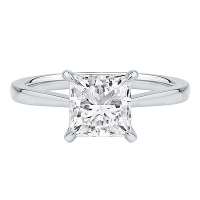 Lab Grown Diamond Solitaire Engagement Ring in Platinum