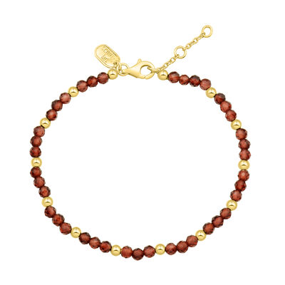 Gemstone Bead Bracelet in Vermeil