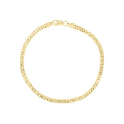 Men’s Franco Link Bracelet in 14K Yellow Gold, 3MM, 8”