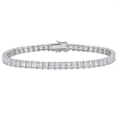 Lab-Created White Sapphire Bracelet in Sterling Silver