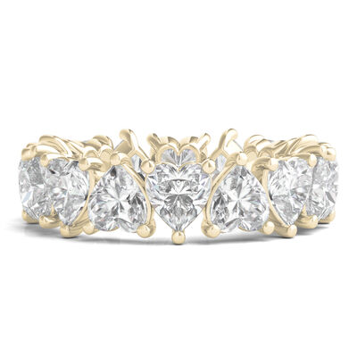 Heart-Shaped Lab Grown Diamond True Eternity Band in 14K Gold (5 ct. tw.)