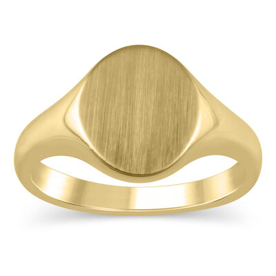 Oval Signet Ring in 10K Yellow Gold