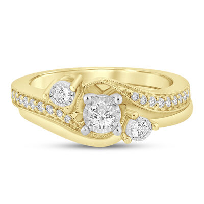 Diamond Bridal Set in 10K Gold (1/4 ct. tw.)