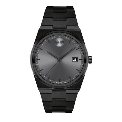 Men's Quest Watch in Black Ion-Plated Stainless Steel, 40MM