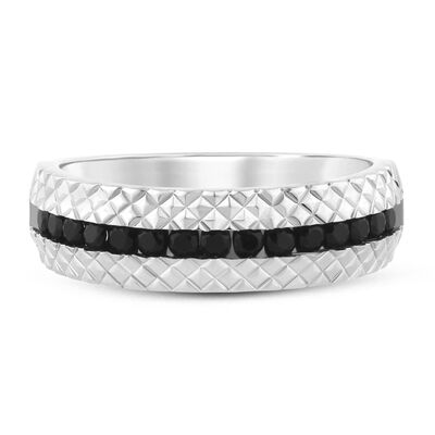 Black Diamond Band in 10K Gold (1/2 ct. tw.)