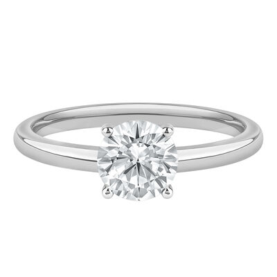 Diamond Round Brilliant Cut Solitaire Engagement Ring in 14K Gold