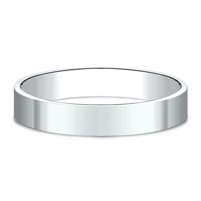 Flat Plain Wedding Band in 14K Gold, 3MM