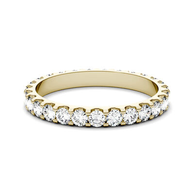 Moissanite Round Eternity Band in 14K Gold