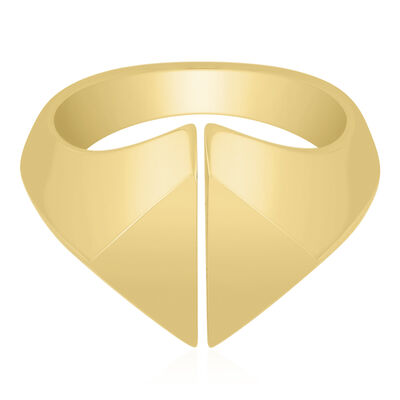 Men's Split Center Tapered Ring in Vermeil