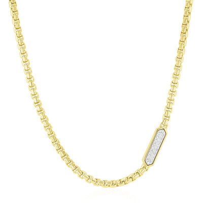 Men's Diamond Tag Chain in Vermeil